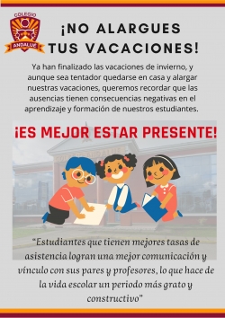 &iexcl;NO ALARGUES TUS VACACIONES!
